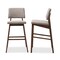 Baxton Studio Colton Gray Upholstered and Walnut-Finished Wood Bar Stool, PK2 152-9247 - alternate 5